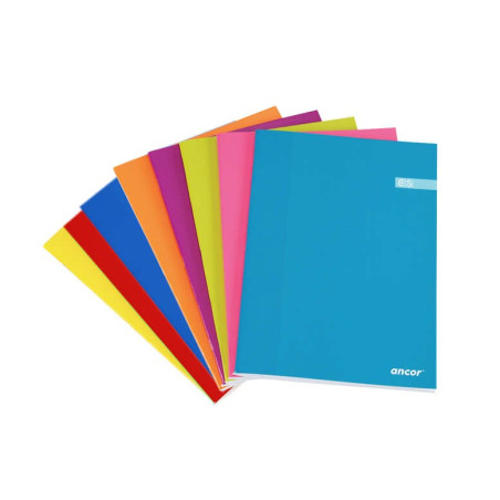 Pack de 8 - Ancor Classic Stripes Carnet Format A5 Carré 4x4mm - 48 Feuilles 60gr - Couleurs Assorties