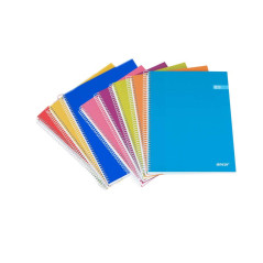 Pack de 8 - Ancor Classic Stripes Folio Size Spiral Notebook Bande horizontale - 80 feuilles 60gr