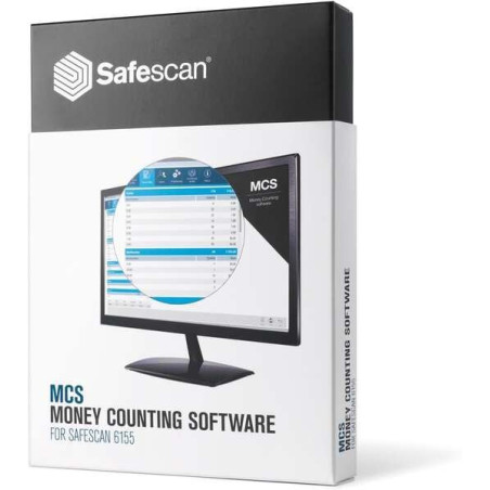 Safescan MCS Logiciel de comptage d'argent – ​​Compatible avec Safescan 2465-S, 2665-S, 2685-S, 2865-S, 2985-SX, 2995-SX, 1450,