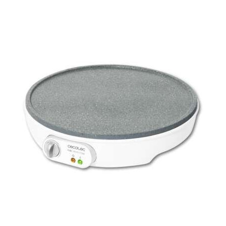 Crêpière électrique Cecotec Fun Crepestone 1000W - Revêtement antiadhésif RockStone - Puissance réglable - Diamètre 305 cm
