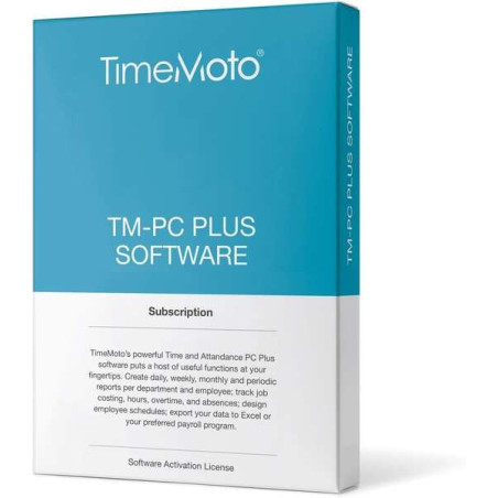 Timemoto PC Software Plus - pour PC - Gestion du temps et des présences - Contrôle d'accès - Rapports détaillés