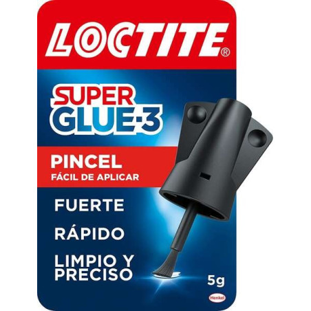 Loctite Super Glue-3 Pinceau 5gr - Adhésif Universel Triple Résistance - Résistance et Utilisation Instantanée
