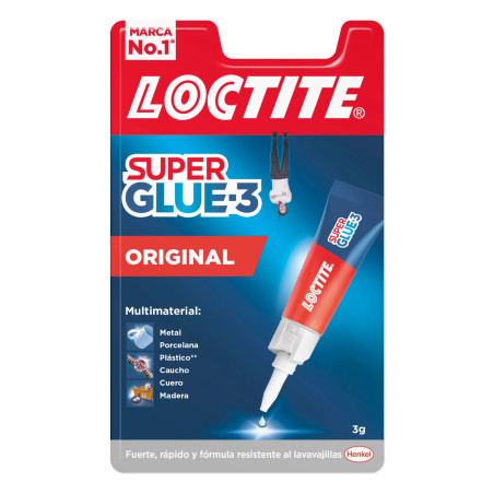 Loctite Super Glue-3 Colle Transparente Instantanée Originale 3gr - Formule Triple Résistance - Séchage en 3 Secondes