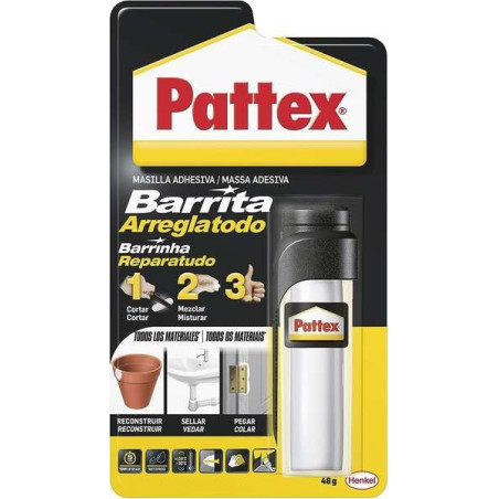 Pattex Fixer Bar Bl 48gr - Moulable pour réparer et sceller les trous et les fissures