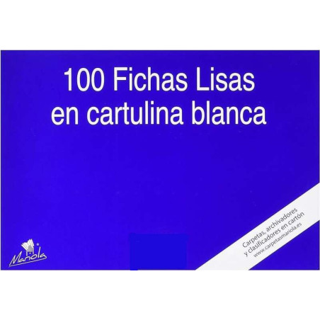 Mariola Pack de 100 fiches lisses n1 - Dimensions 95x65 mm - Couleur Blanc
