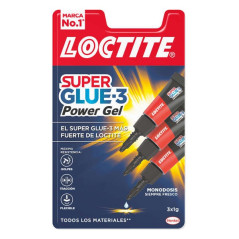 Loctite Superglue-3 Power Gel Monodose 3x1g - Adhésif Instantané Flexible et Extra Fort
