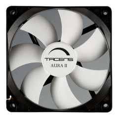 Ventilateur Tacens Aura II 120 mm - Boîtier noir pales blanches - Vitesse max 1200 trmin