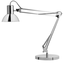 Lampe de bureau Unilux Success 80 LED chromée - Design élégant et moderne - Éclairage LED haute efficacité