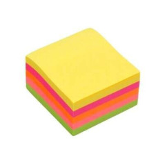 Bismark Pack de 450 Notes Autocollantes 76x76mm - Couleurs Néon Assorties
