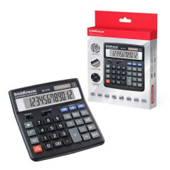 Calculatrice électronique de bureau Erichkrause Dc-412 - Écran LCD 12 chiffres - Double mémoire - Fonctions de calcul avancées