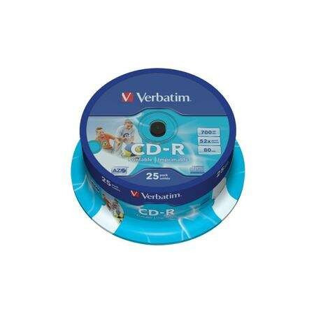 Verbatim CD-R imprimables 52x 700 Mo pot de 25 unités