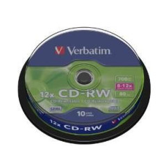 Verbatim CD-RW réinscriptible 8-12x 700 Mo boîte de 10 unités