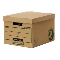 Pack de 10 - Fellowes Bankers Box Earth Grand conteneur de fichiers – Assemblage manuel – Carton recyclé Certification FSC –