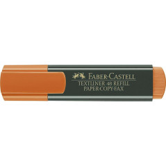 Pack de 10 - Faber-Castell Textliner 48 Feutre Fluorescent - Pointe Biseautée - Trait entre 1,2 mm et 5 mm - Encre à Base d'Eau