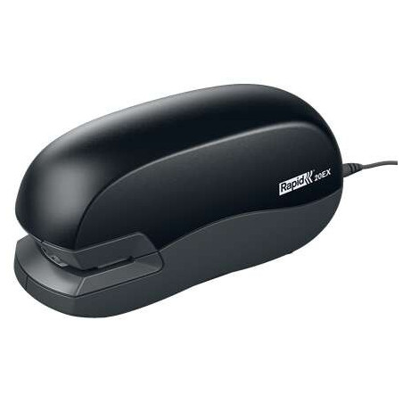 Agrafeuse électrique de bureau Rapid 20EX Fixativ - Jusqu'à 20 feuilles - Utilise des agrafes 24/6 et 26/6 - Couleur noire