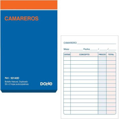 Carnet de commandes Dohe - Natural Pocket - 50x2 Feuilles autocopiant - Duplicata