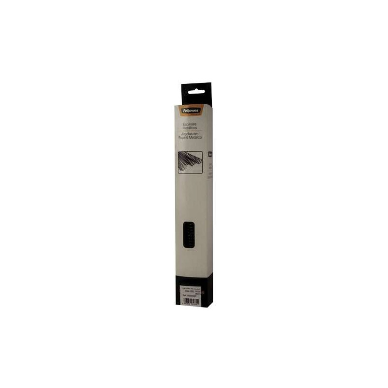 Fellowes Pack de 100 Spirales Métalliques 14mm - Jusquà 100 Pages - Couleur Noir