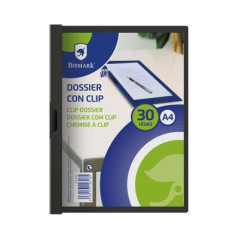 Pack de 5 - Dossier Bismark avec Clip - Format A4 - Jusqu'à 30 Feuilles