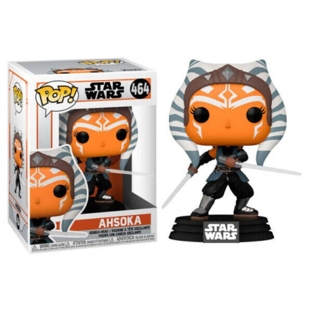 Funko Pop Star Wars Le Mandalorien Ahsoka avec Sabres - Figurine Vinyle - Hauteur 9cm env