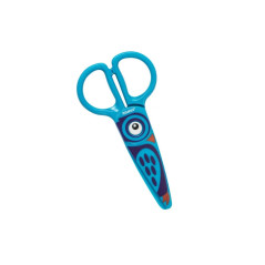 Dahle 54676 Kids Ciseaux Enfant 12 cm pour les Petits - Lames en Plastique - Bouts Arrondis - Modèle Hibou - Coloris Bleu