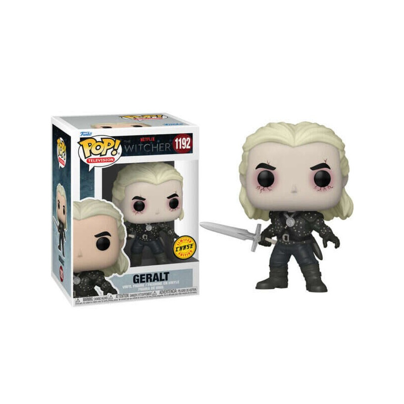 Funko Pop Television The Witcher Geralt de Riv avec Option Chase - Figurine Vinyle - Hauteur 9cm env.