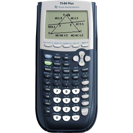 Calculatrice graphique Texas-Instruments TI-84 Plus - Écran 8 lignes par 16 caractères - Prise en charge de la programmation