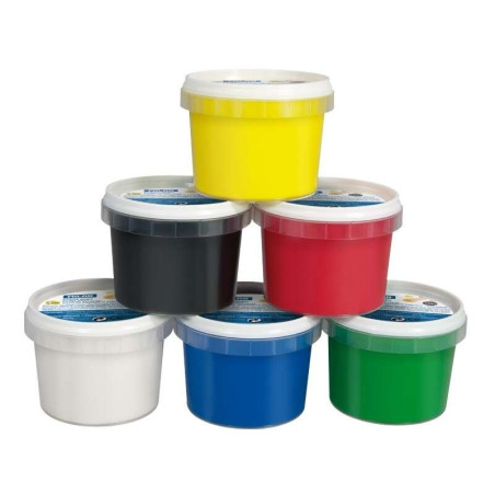 Milan Pack de 6 Flacons de Peinture au Doigt - 100 ml - Application Facile - Miscible - Couleurs Assorties