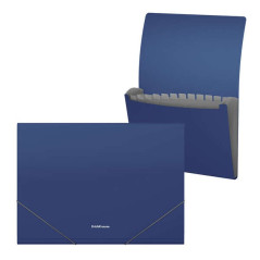 Pack de 4 - Classificateurs Erichkrause Matt Classic - 12 couvertures - Format A4 - Couleur Bleu