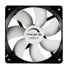 Ventilateur Tacens Aura II 80 mm - Boîtier noir pales blanches - Vitesse max 1500 trmin