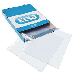 Elba Pack de 100 Couvertures PP Multi-Percées 90 Microns - Format Folio - Finition Cuir Orange - Transparent