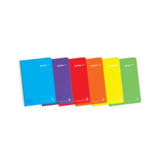 Pack de 5 - Cahier à Spirale Enri Plus Carré Format Quart 4x4mm - 80 Feuilles 90gr avec Marge - Couverture Plastique