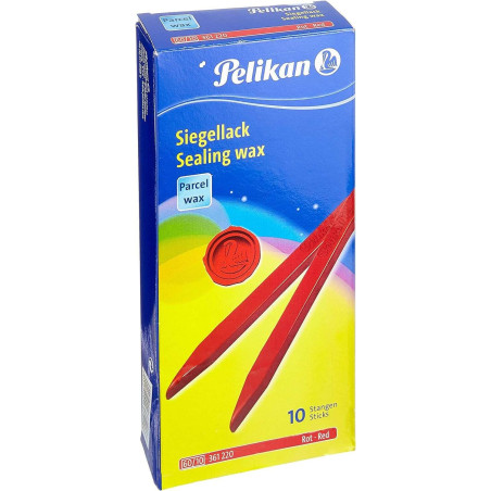 Pelikan Cire à cacheter 60/10 pour emballages – Idéal pour sceller en toute sécurité les emballages – Couleur rouge