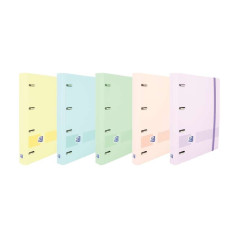 Pack de 10 - Oxford Europeanbinder Live  Go Classeur 4 anneaux Format A4 avec remplacement carré 5x5 mm et 4 trous