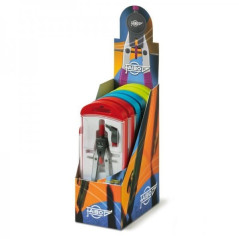 Faibo Présentoir de 6 Compas Scolaires avec Moustache - Adaptateur Universel - Comprend Tube de Plomb