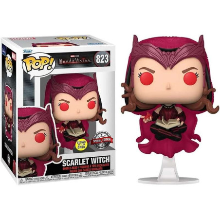 Funko Pop Marvel WandaVision Scarlet Witch Ed Glows in the Dark - Figurine Vinyle - Hauteur 9cm env