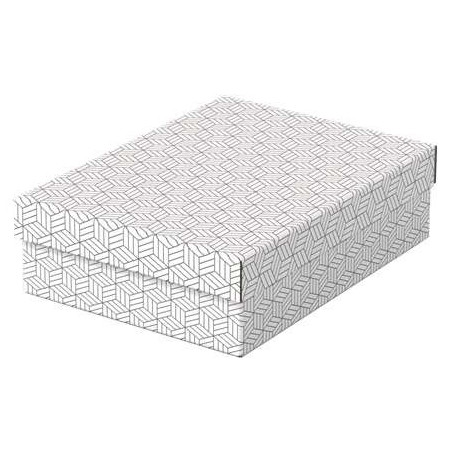 Esselte Pack de 3 Boîtes de Rangement Moyennes avec Couvercle 265x100x360mm - Carton 100 Recyclé et Recyclable