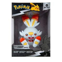 Jazwares Pokémon Scorbunny - Figurine de Collection - Hauteur 10cm env. - Fabriqué en vinyle