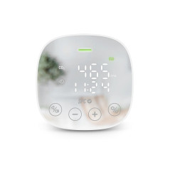 Compteur de CO2 de qualité de l'air SPC CO2 avec alarme visuelle et sonore - Enregistre également la température et l'humidité