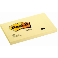 Bloc Post-it de 100 Notes Autocollantes Amovibles Jaune Canari 76x127 mm - Papier certifié PEFC - 7100090881