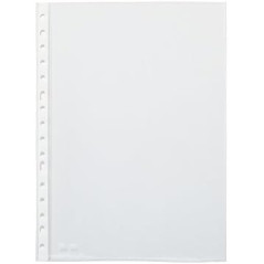 Pardo Lot de 100 Pochettes Transparentes A4 Multi-Trous 90 Microns - Finition Peau d'Orange - Renfort Blanc