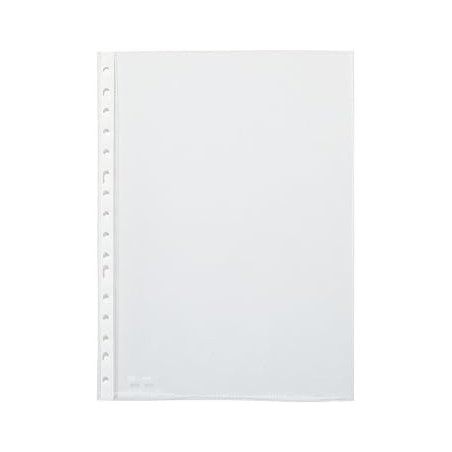 Pardo Pack de 100 Pochettes Folio Transparentes Multi-Percées 90 Microns - Finition Cristal - Renfort Blanc