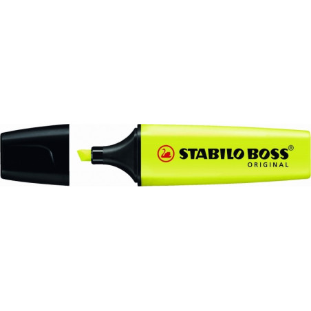 Pack de 10 - Stylo marqueur fluorescent Stabilo Boss 70 - Trait entre 2 et 5 mm - Rechargeable - Encre à base d'eau