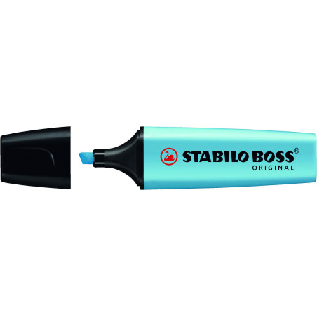 Pack de 10 - Stylo marqueur fluorescent Stabilo Boss 70 - Trait entre 2 et 5 mm - Rechargeable - Encre à base d'eau