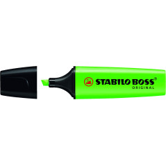Pack de 10 - Stylo marqueur fluorescent Stabilo Boss 70 - Trait entre 2 et 5 mm - Rechargeable - Encre à base d'eau