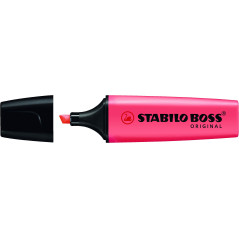 Pack de 10 - Stylo marqueur fluorescent Stabilo Boss 70 - Trait entre 2 et 5 mm - Rechargeable - Encre à base d'eau