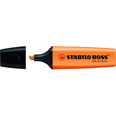 Pack de 10 - Stylo marqueur fluorescent Stabilo Boss 70 - Trait entre 2 et 5 mm - Rechargeable - Encre à base d'eau