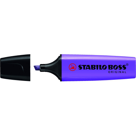 Pack de 10 - Stylo marqueur fluorescent Stabilo Boss 70 - Trait entre 2 et 5 mm - Rechargeable - Encre à base d'eau