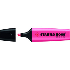 Pack de 10 - Stylo marqueur fluorescent Stabilo Boss 70 - Trait entre 2 et 5 mm - Rechargeable - Encre à base d'eau