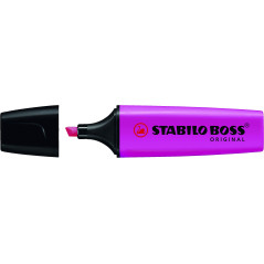 Pack de 10 - Stylo marqueur fluorescent Stabilo Boss 70 - Trait entre 2 et 5 mm - Rechargeable - Encre à base d'eau