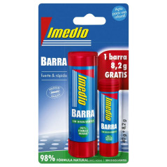 Imedio Pack de 2 Bâtons de Colle de 1x 40grs  1x 82grs - Sans Solvant - Lavable - Adapté à un Usage Scolaire